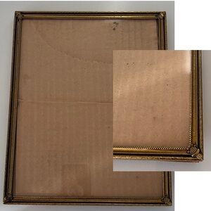 Vintage Brass 8 x 10 Picture Frame Charming Mid Century